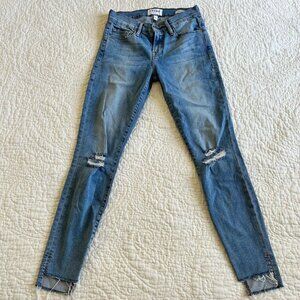 Frame Denim Womens Pants Blue Le Skinny de Jeanne Jeans Jackwood Size 26